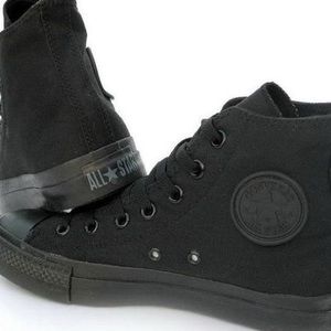 All Black High Top Converse Sneakers (Sz 9 Womens)
